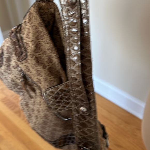 🩵Vintage Y2K GUESS Hobo Bag with Faux Leather Straps | G Logo Clasp Rhinestones - Picture 9 of 16